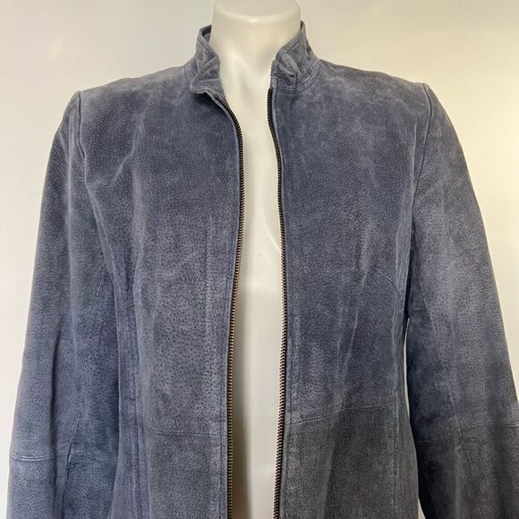 Relativity Suede Blue Jacket y2K - Picture 12 of 15